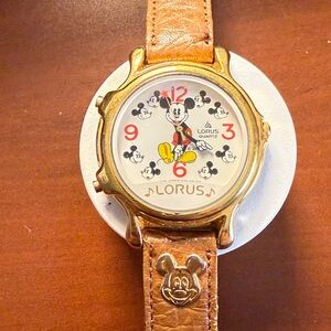 Gold and Brown Mickey Mouse Women's Watch